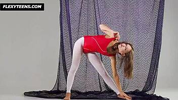 Mega Sexy Gymnast Salaskina Shows Off Skills