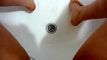 Wet and wild: Shaved pussy compilation with golden shower