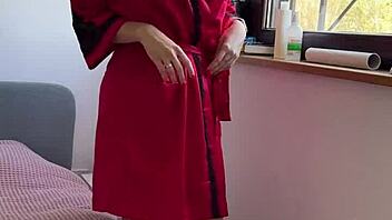 Blonde Girl Masturbates Boldly by the Window