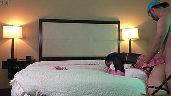 ts in chastity fucked doggystyle?