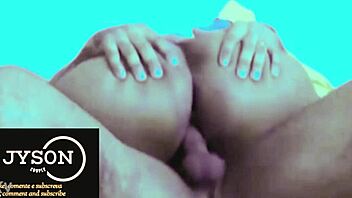 Close-up action of a horny couple in amateur sex video