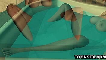 sexy 3d babe masturbates then gets blowjob and fucked 😍