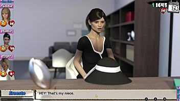 Babysitter in the office routine with some naughty fun