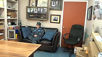 violet navy says, 'casting main on the sofa.'