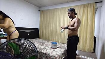 Unfaithful Wife's Secret Fuck With Husband's Friend While He Works