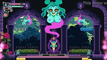 Cartoon witch gets a big cock titjob and facial