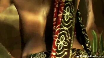 Nude Brunette Dances Sensually in Ancient Indian Style
