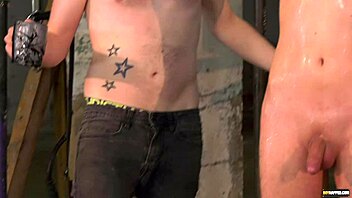 Blindfolded Gay Sky Heet Waxed And Dungeon Blowjob 😈