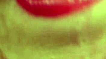 unusual centerfold swallows every drop of sperm on face.