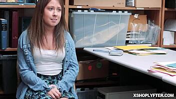 jade amber stripped for lp officer's big cock