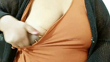 Asian amateur girl with big tits chats casually