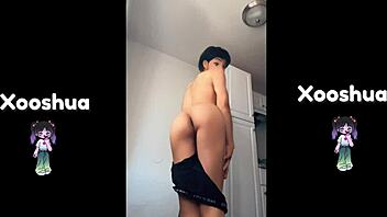 Cute gay guy with small 18+ tits and ass