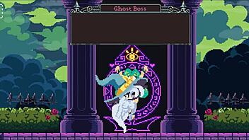 Watch the flip witch game where she gives a titjob