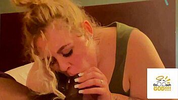 My step sister tries to deepthroat my big black cock