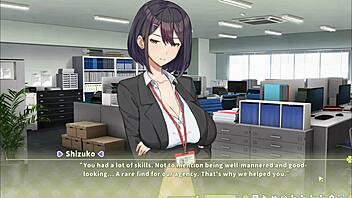 Summer Clover Fired for Giant Cock in Harem Game