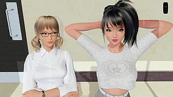 Beautiful Asian girl gets her clothes torn off in this 3D cartoon