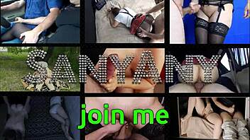 Extreme risky handjob while driving in nylon 😱