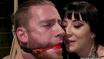 Tattooed femdom makes man fuck her roughly