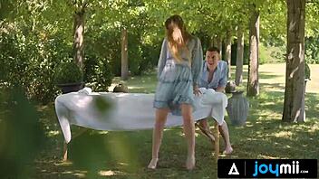 Feeling the passion as Alexis Crystal takes a big cock deep in her tight ass after sensual massage with licking and fingering.