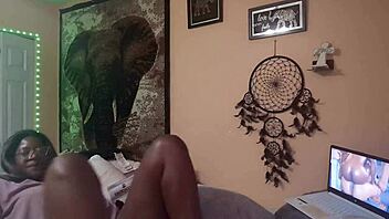 Naejae has a solo pleasure time with her pussy rubbing and lesbian porn videos