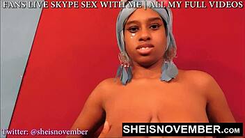 Wow, Sheisnovember's Huge Black Tits Dangle Wildly!