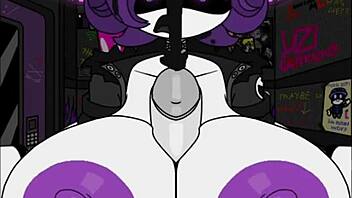 Group of robots having sex in animated porn video
