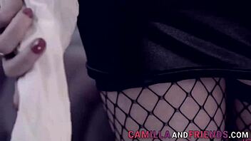 Trans Domina Interacts with Gimp in Latex Outfit