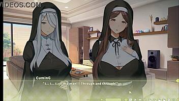 Summer Clover Fired for Giant Cock in Harem Game