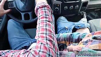 Ethnic boy barebacks gay at outdoor pitstop.