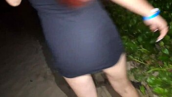 married woman flashing ass in public