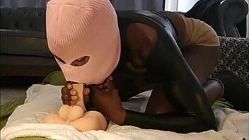 Gay blowjob with a lot of saliva and deepthroat action