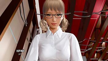 Beautiful Asian girl gets her clothes torn off in this 3D cartoon