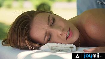 Feeling the passion as Alexis Crystal takes a big cock deep in her tight ass after sensual massage with licking and fingering.