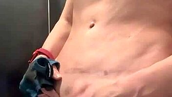 Beautiful latina in the gym smelling testosterone