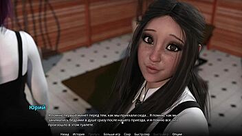 3D animated porn with college students in FFM threesome