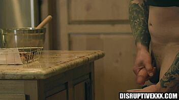 gay buff shares a special donut with neighbor