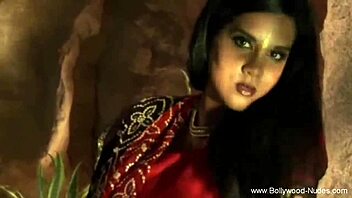 Nude Brunette Dances Sensually in Ancient Indian Style