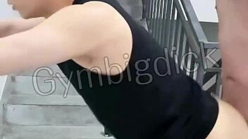 Gymbigdick rides his gay femboy boyfriend's monster cock bareback in outdoor adventure