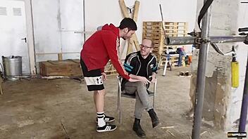 Blindfolded Gay Sky Heet Waxed And Dungeon Blowjob 😈