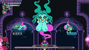 Watch the flip witch game where she gives a titjob