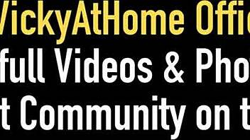 cougar vicky vette shows big clit and tits before sucking dick