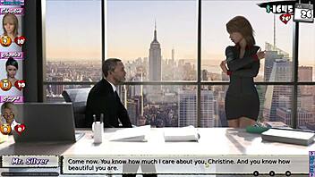 Babysitter in the office routine with some naughty fun