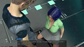 Pretty anime girls with big boobs help each other to get through a tough situation