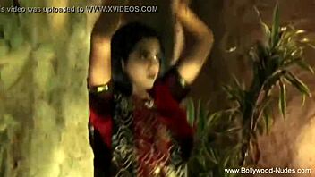 Nude Brunette Dances Sensually in Ancient Indian Style