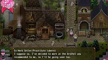 pregnant witch says, 'cum inside me, everyone!' bad ending.