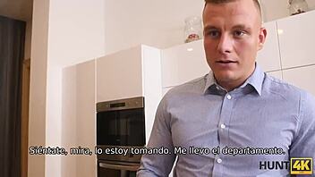 hunt4k strict suit and sexy lingerie in action. she shows off her skills.