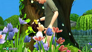 i have hot sex in nature with my beloved, bent over in doggystyle 3d animation