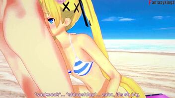 Marie Rose in bikini sex on beach fantasy
