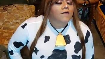 part 1 of the hot little cow cosplay
