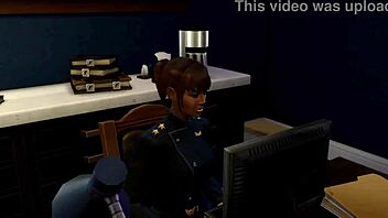 Beverly Bennett stars in sims 4 golden shower scene